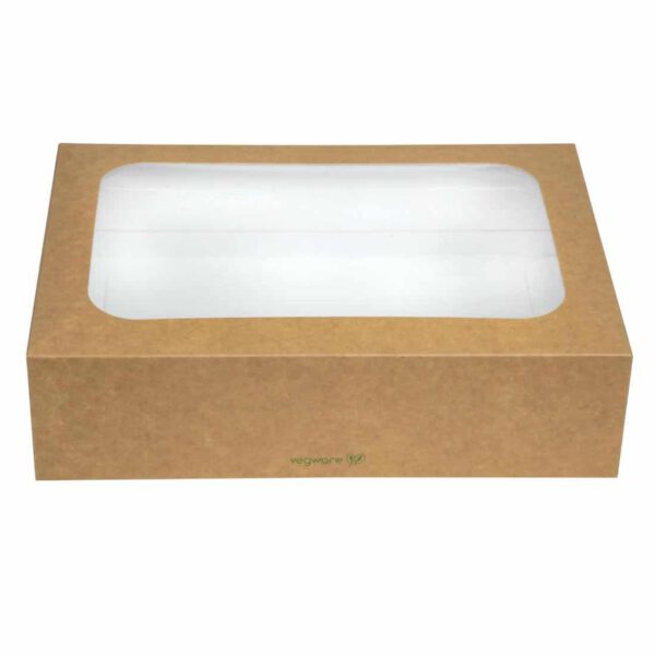 Vegware Compostable Sandwich Platters With Lid Regular (Pack of 50) - Image 2