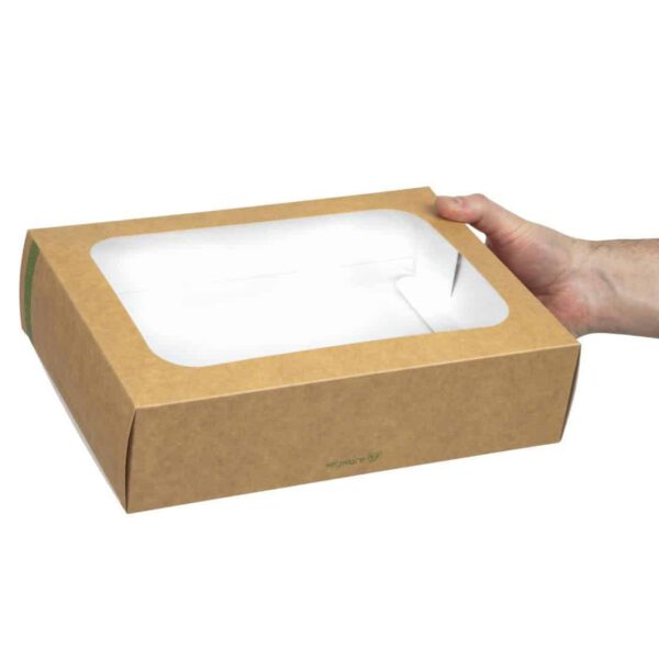 Vegware Compostable Sandwich Platters With Lid Regular (Pack of 50) - Image 5
