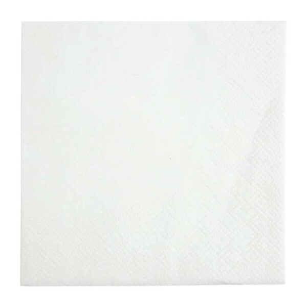 Fiesta Recyclable Cocktail Napkin White 24x24cm 2ply 1/4 Fold (Pack of 4000) - Image 2