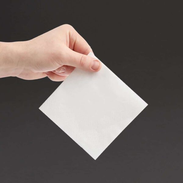 Fiesta Recyclable Cocktail Napkin White 24x24cm 2ply 1/4 Fold (Pack of 4000) - Image 4
