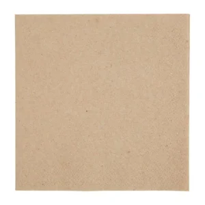 Fiesta Recyclable Recycled Cocktail Napkin Kraft 24x24cm 2ply 1/4 Fold (Pack of 4000)