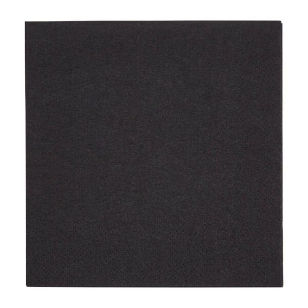 Fiesta Recyclable Cocktail Napkin Black 24x24cm 2ply 1/4 Fold (Pack of 4000)