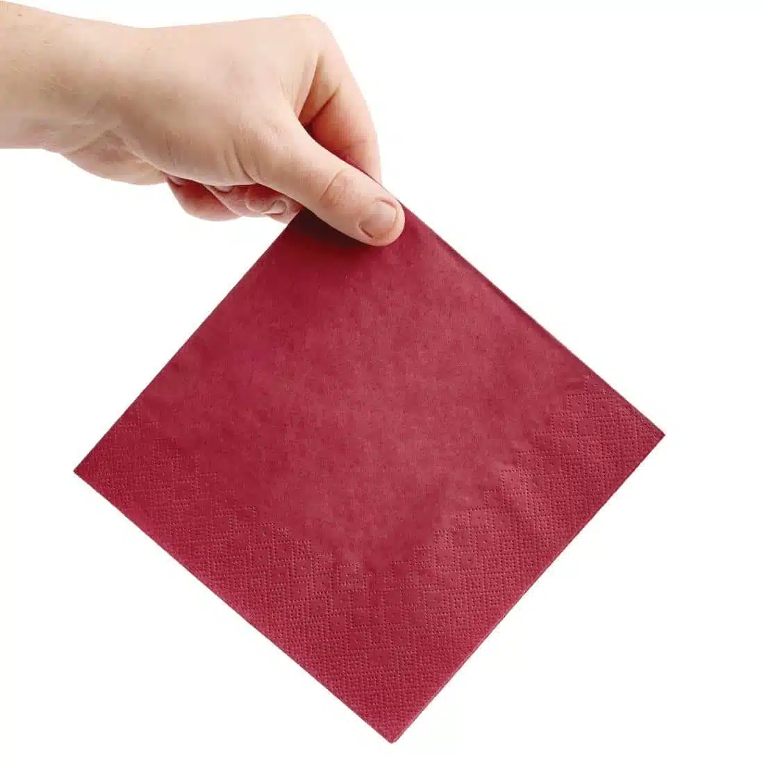 Fiesta Recyclable Lunch Napkin Bordeaux 33x33cm 2ply 1/4 Fold (Pack of 2000) - Image 3