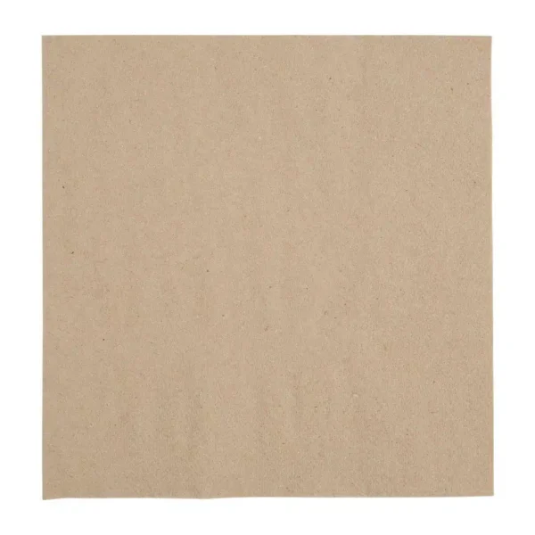 Fiesta Recyclable Recycled Lunch Napkin Kraft 33x33cm 2ply 1/4 Fold (Pack of 2000) - Image 1