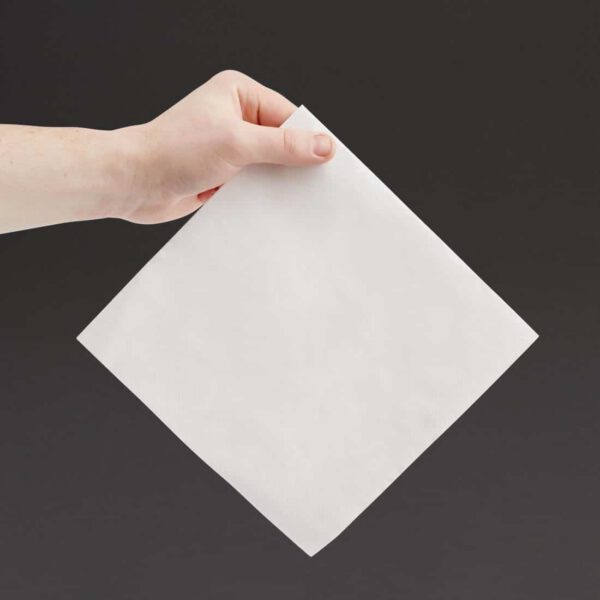 Fiesta Recyclable Dinner Napkin White 40x40cm 2ply 1/4 Fold (Pack of 2000) - Image 3