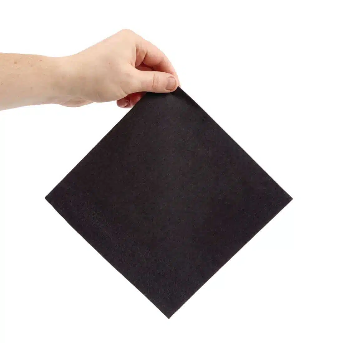 Fiesta Recyclable Dinner Napkin Black 40x40cm 2ply 1/4 Fold (Pack of 2000) - Image 3