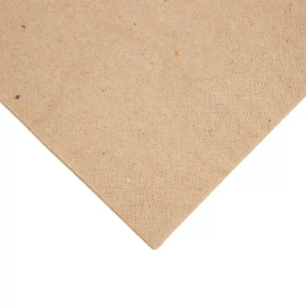 Fiesta Recyclable Recycled Dinner Napkin Kraft 40x40cm 2ply 1/4 Fold (Pack of 2000) - Image 2