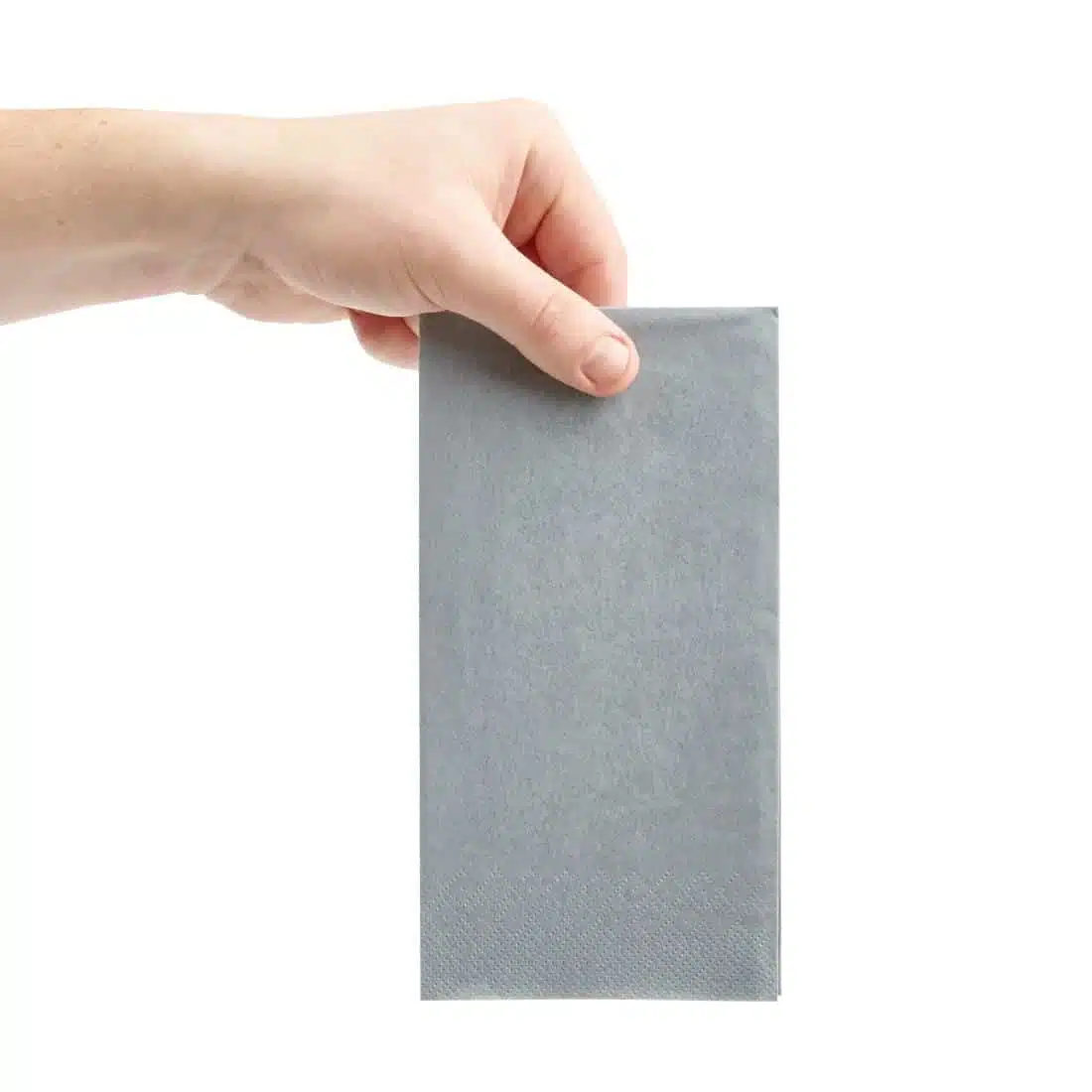 Fiesta Recyclable Dinner Napkin Grey 40x40cm 2ply 1/8 Fold (Pack of 2000) - Image 3