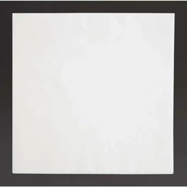 Fiesta Recyclable Dinner Napkin White 40x40cm 3ply 1/4 Fold (Pack of 1000) - Image 1