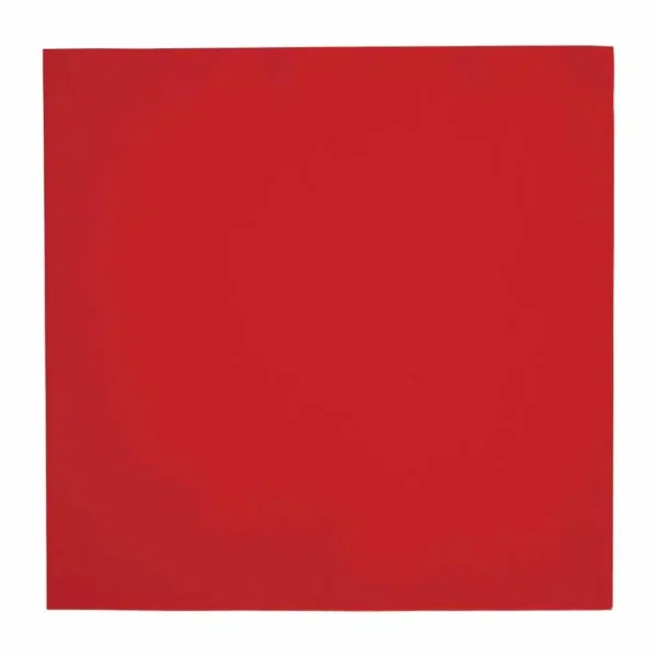 Fiesta Recyclable Dinner Napkin Red 40x40cm 3ply 1/4 Fold (Pack of 1000) - Image 1
