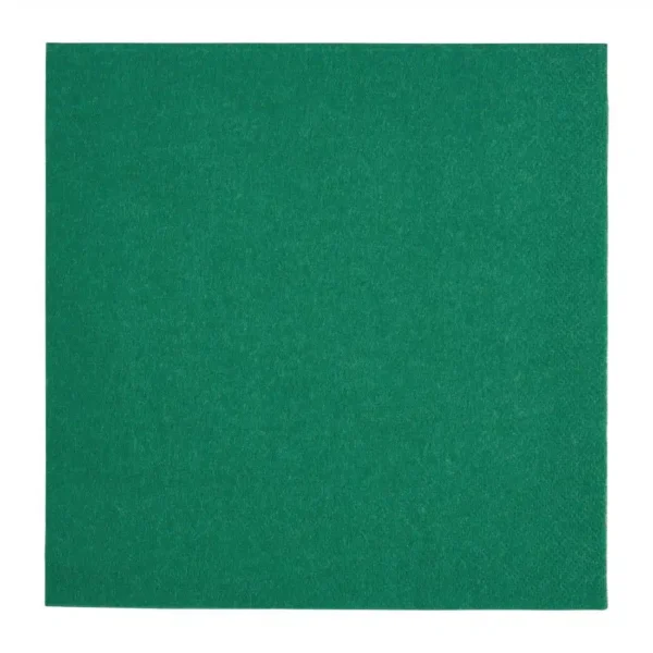 Fiesta Recyclable Dinner Napkin Dark Green 40x40cm 3ply 1/4 Fold (Pack of 1000) - Image 1