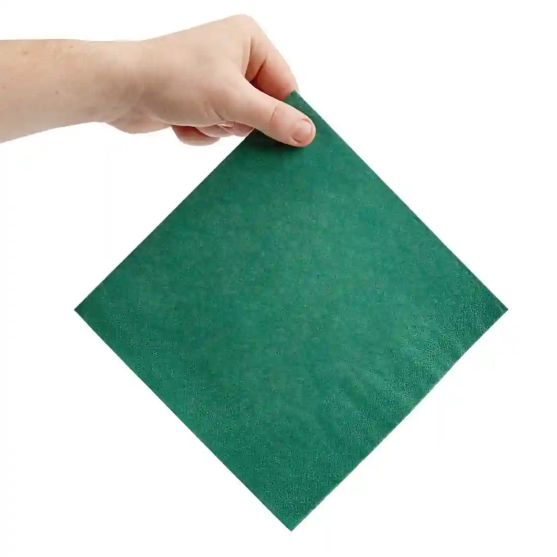 Fiesta Recyclable Dinner Napkin Dark Green 40x40cm 3ply 1/4 Fold (Pack of 1000) - Image 3