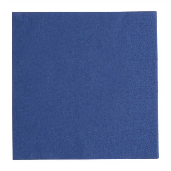 Fiesta Recyclable Dinner Napkin Dark Blue 40x40cm 3ply 1/4 Fold (Pack of 1000) - Image 1