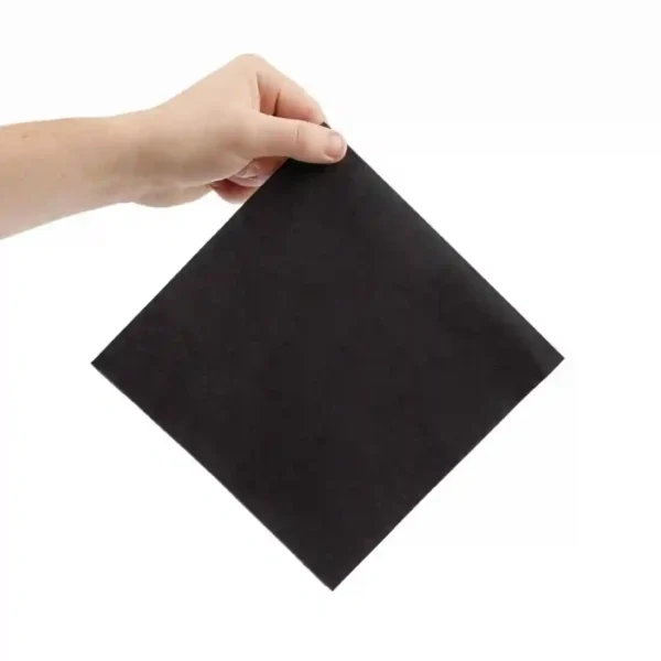 Fiesta Recyclable Dinner Napkin Black 40x40cm 3ply 1/4 Fold (Pack of 1000) - Image 3