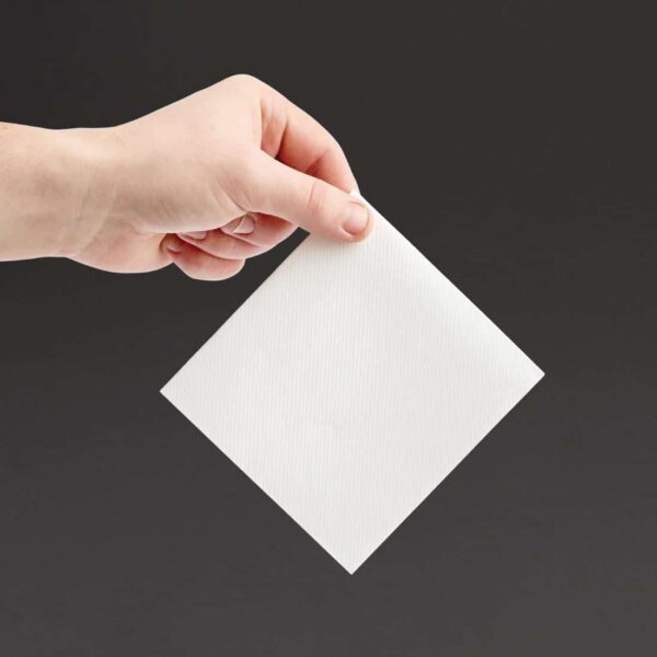 Fiesta Recyclable Premium Tablin Cocktail Napkin White 24x24cm Airlaid 1/4 Fold (Pk 2400) - Image 4
