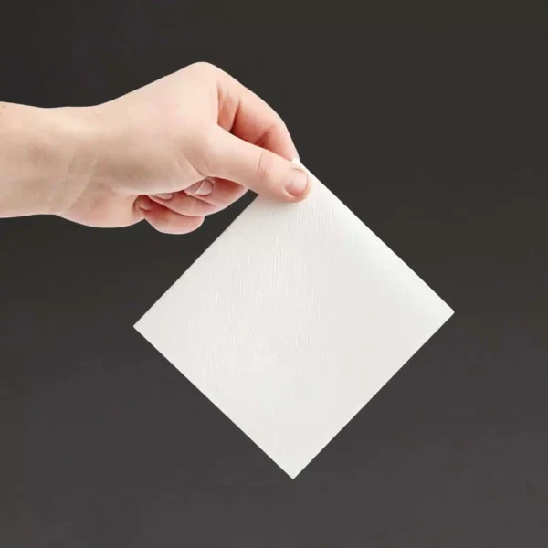 Fiesta Recyclable Premium Tablin Cocktail Napkin White 24x24cm Airlaid 1/4 Fold (Pk 2400) - Image 4