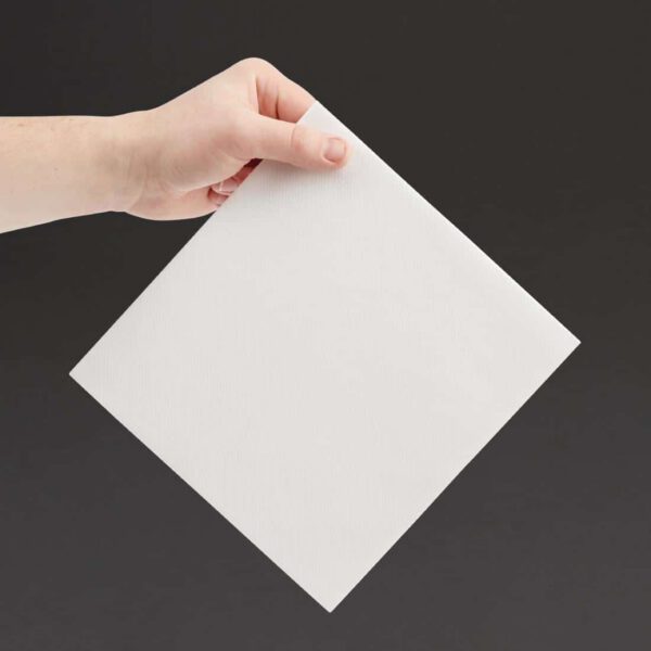 Fiesta Recyclable Premium Tablin Dinner Napkin White 40x40cm Airlaid 1/4 Fold (Pack of 500) - Image 4