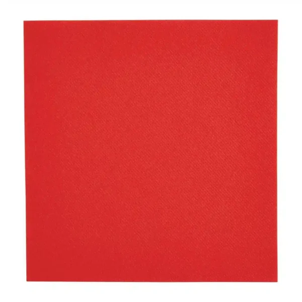 Fiesta Recyclable Premium Tablin Dinner Napkin Red 40x40cm Airlaid 1/4 Fold (Pack of 500) - Image 1