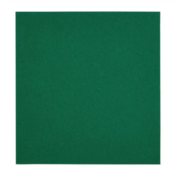Fiesta Recyclable Premium Tablin Dinner Napkin Dark Green 40x40cm Airlaid 1/4 Fold (Pk 500) - Image 1