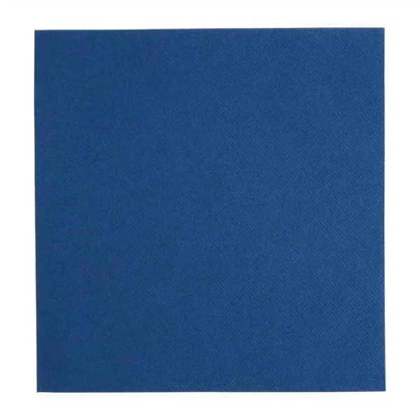 Fiesta Recyclable Premium Tablin Dinner Napkin Dark Blue 40x40cm Airlaid 1/4 Fold (Pk 500) - Image 1