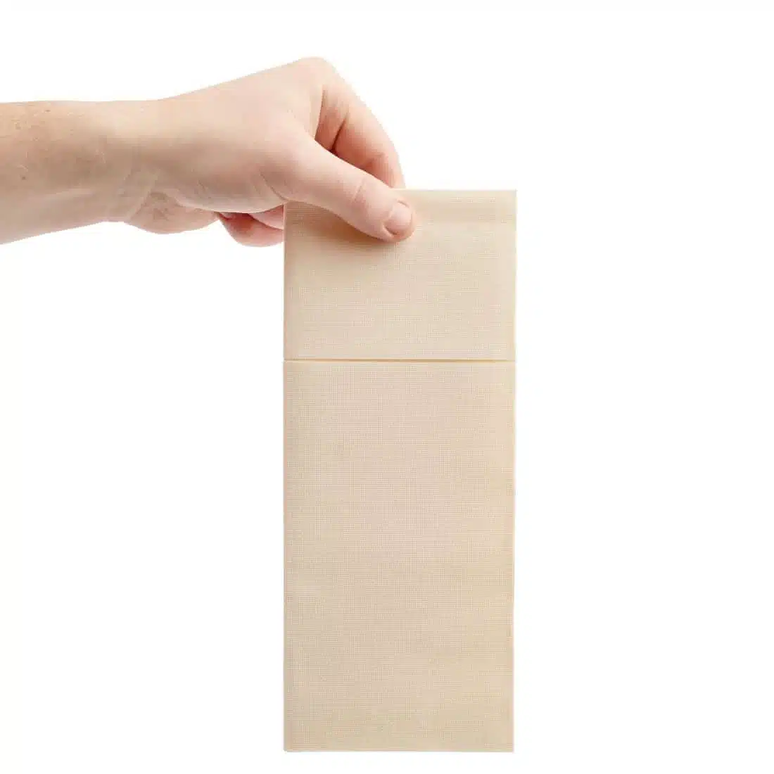 Fiesta Recyclable Premium Tablin Dinner Napkin Cream 48x40cm Airlaid Pocket Fold (Pk 400) - Image 3