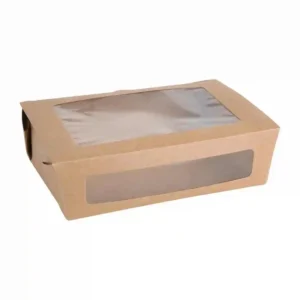 Fiesta Salad Box with PET Window 1600ml (Pack of 100)