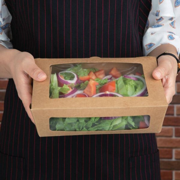 Fiesta Salad Box with PET Window 1600ml (Pack of 100) - Image 4