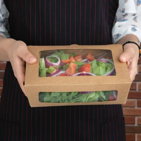 Fiesta Salad Box with PET Window 1600ml (Pack of 100) - Image 4