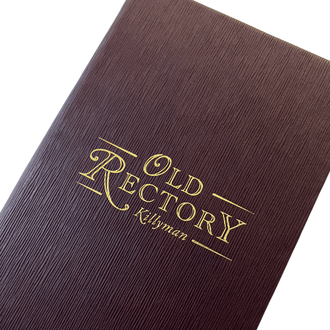 Forest Menu Covers with Gold Foil