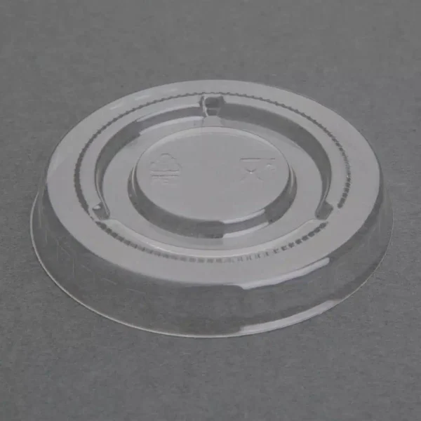 Fiesta Recyclable PET Bagasse Cup Lids Clear (Pack of 1000) - Image 1