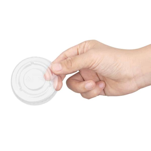 Fiesta Recyclable PET Bagasse Cup Lids Clear (Pack of 1000) - Image 4