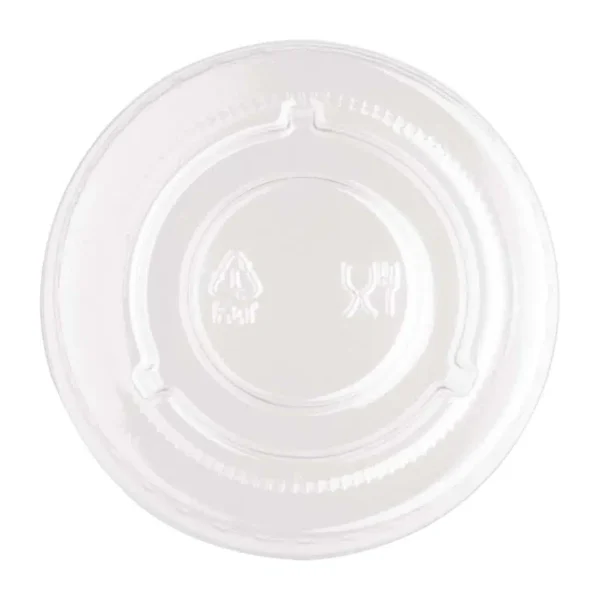 Fiesta Recyclable PET Bagasse Cup Lids Clear (Pack of 1000) - Image 6