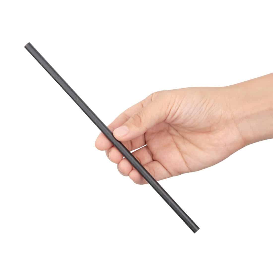Fiesta Compostable Individually Wrapped Paper Straws Black (Pack of 250) - Image 3