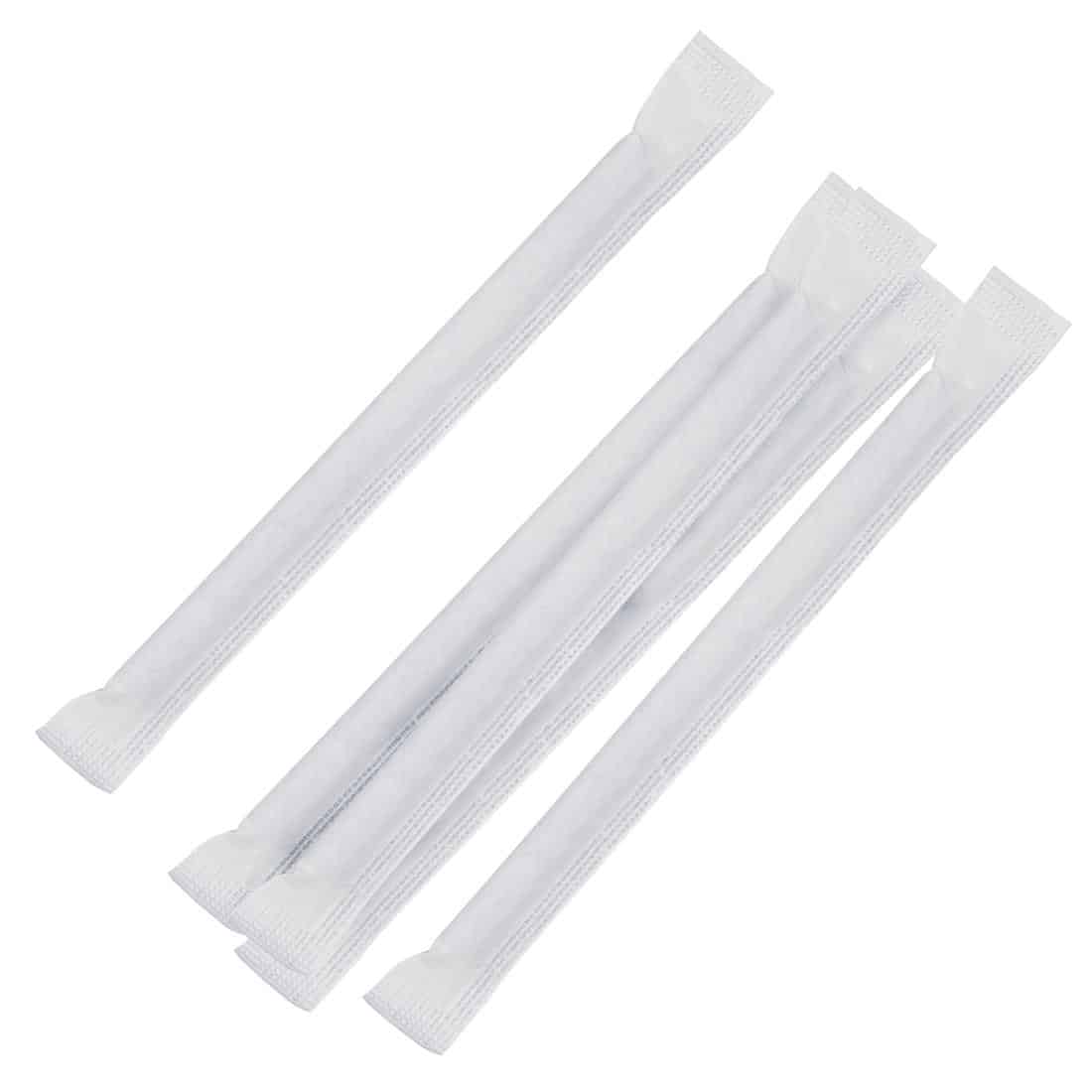 Fiesta Compostable Individually Wrapped Paper Cocktail Stirrer Straws Black (Pack of 250) - Image 6