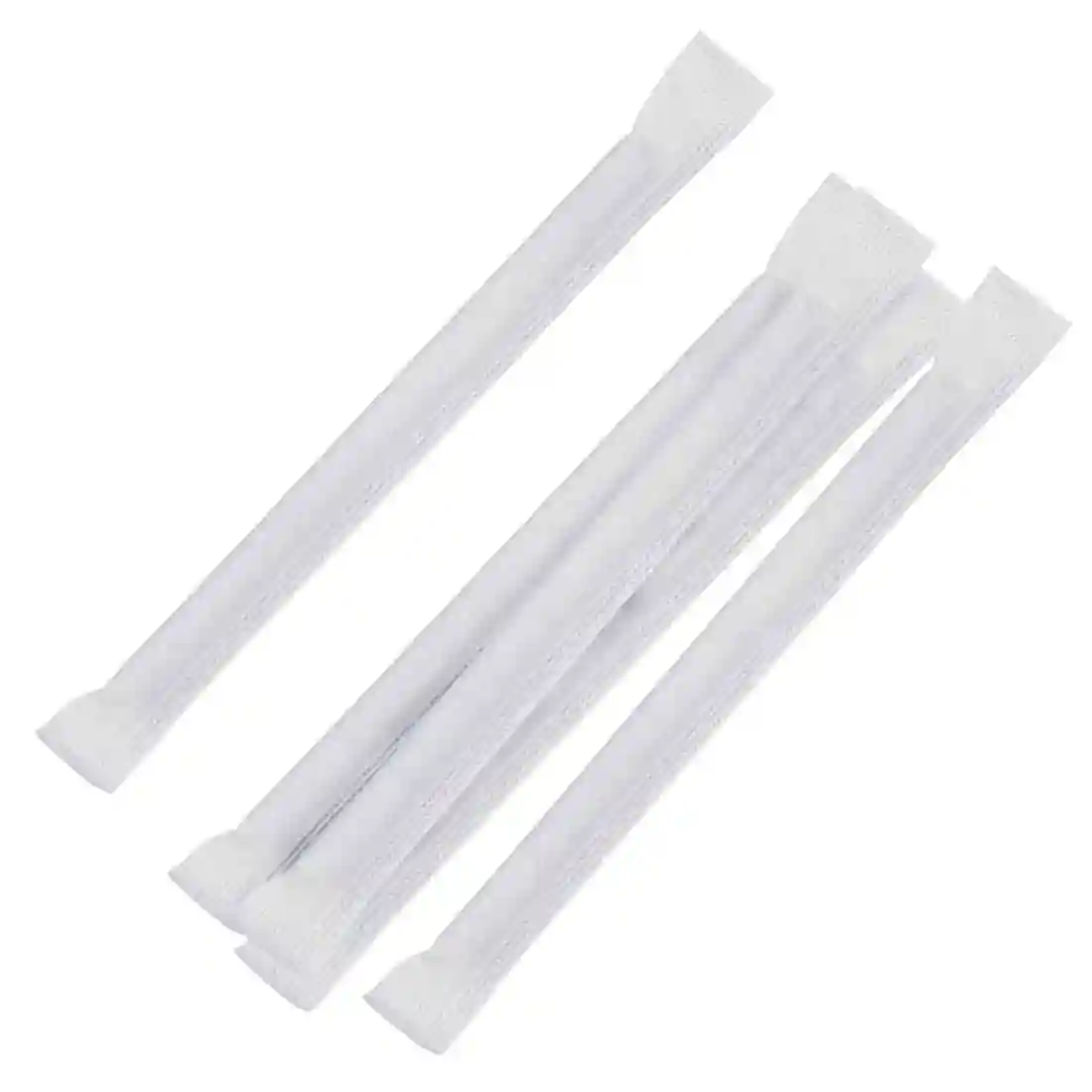 Fiesta Compostable Individually Wrapped Paper Cocktail Stirrer Straws Black (Pack of 250) - Image 5