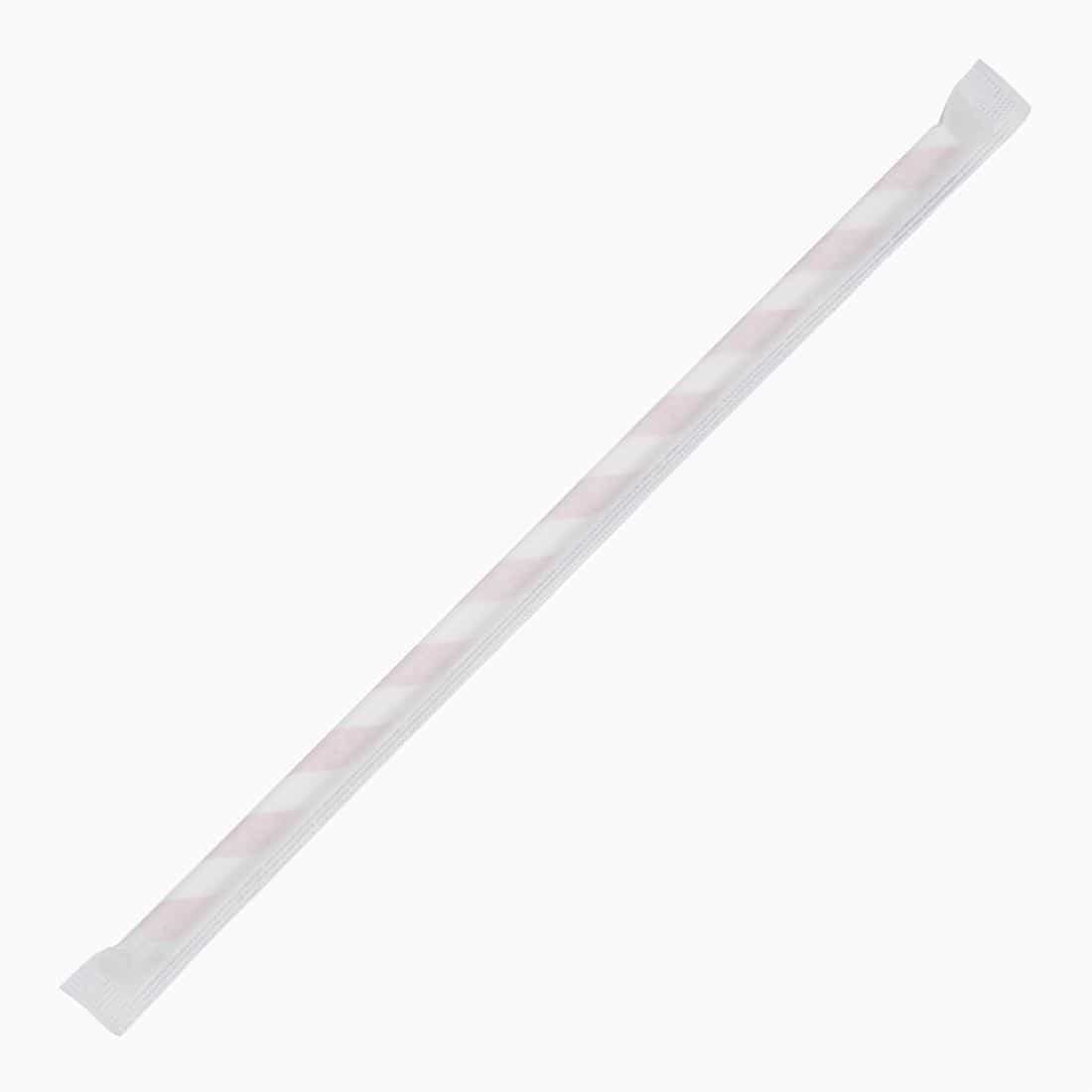 Fiesta Compostable Individually Wrapped Paper Straws Red Stripes (Pack of 250) - Image 5