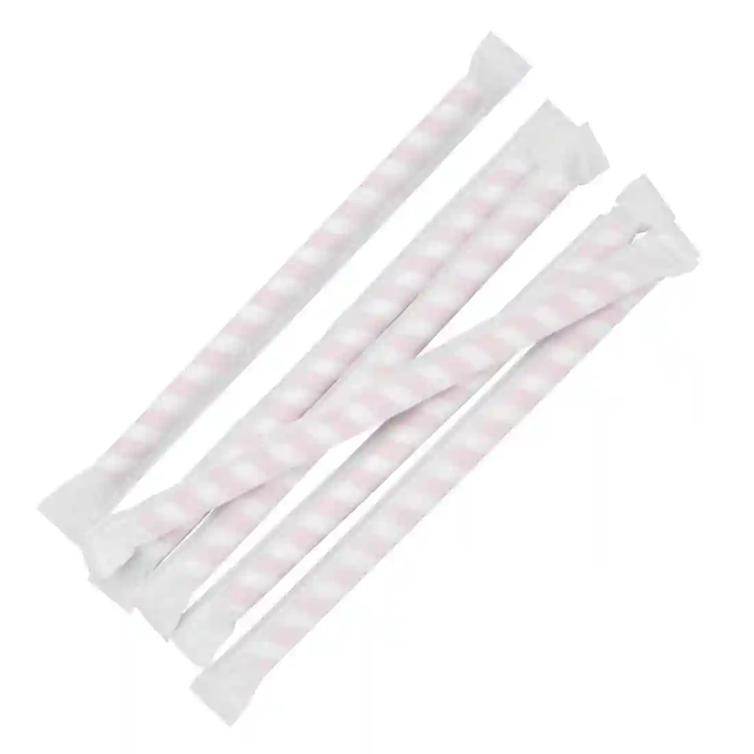 Fiesta Compostable Individually Wrapped Paper Smoothie Straws Red Stripes (Pack of 250) - Image 5