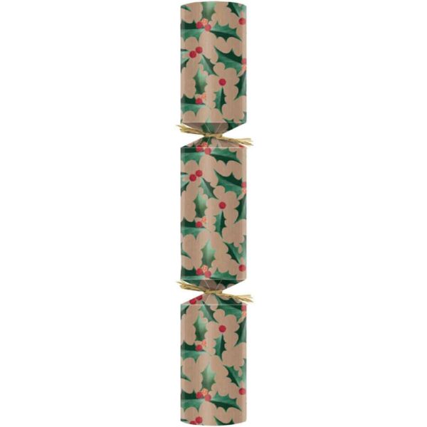 Swantex Kraft Holly Christmas Crackers 12" - Content E2 (Pack 50)