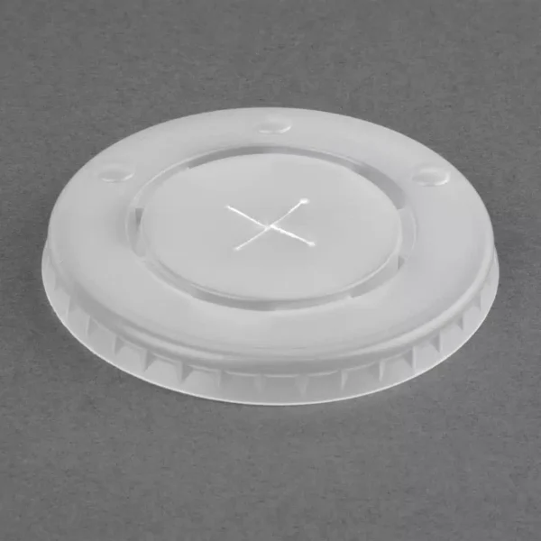 Fiesta Recyclable Polystyrene Lids for 12oz Cold Paper Cups 80mm (Pack of 1000) - Image 1