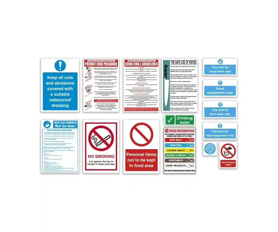 Health and Safety Signs Pack - Food Preparation Area