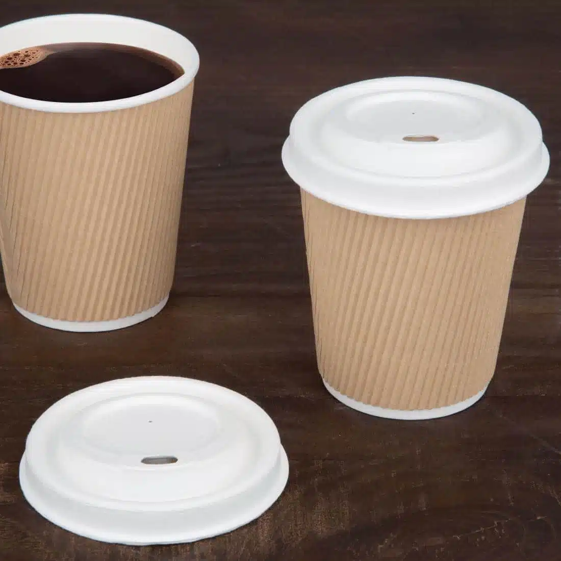 Fiesta Compostable Bagasse Coffee Cup Lids 225ml / 8oz (Pack of 1000) - Image 5