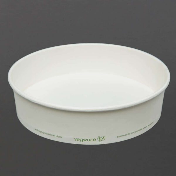 Vegware 185-Series Compostable Bon Appetit Wide PLA-lined Paper Food Bowls 26oz (Pack of 300) - Image 6