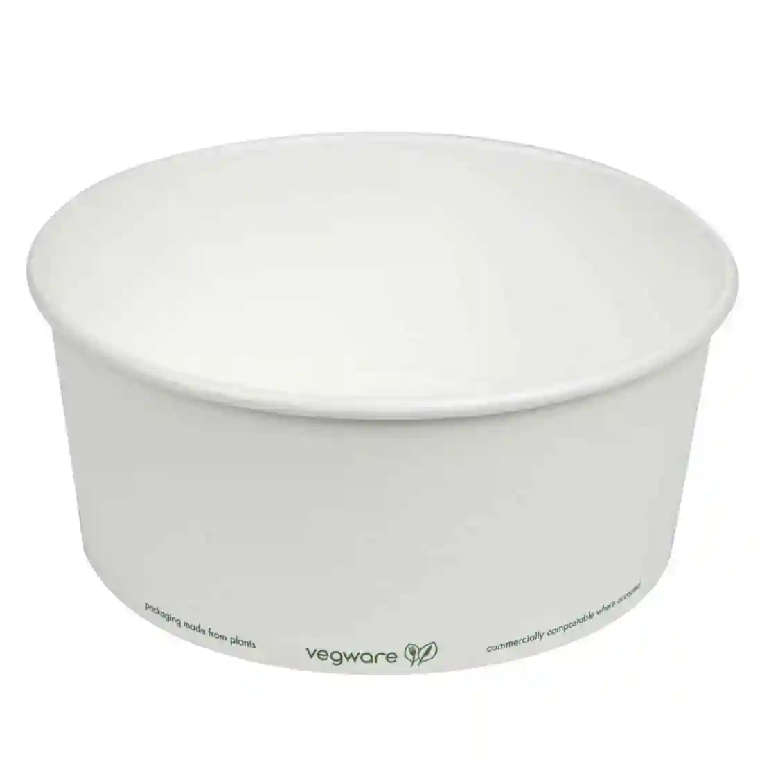 Vegware 185-Series Compostable Bon Appetit Wide PLA-lined Paper Food Bowls 48oz (Pack of 300) - Image 3