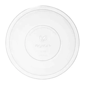 Vegware 185-Series Compostable Bon Appetit Wide Bowl PLA Flat Lid (Pack of 300)