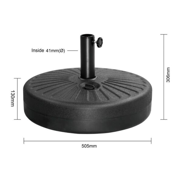 Bolero Parasol Base Black - 20Ltr - Image 5