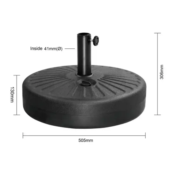 Bolero Parasol Base Black - 20Ltr - Image 5