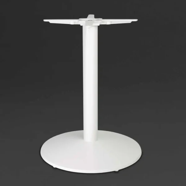 Bolero Cast Iron Round Table Base White - Image 1