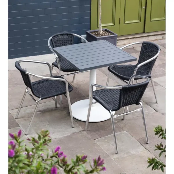 Bolero Cast Iron Round Table Base White - Image 7