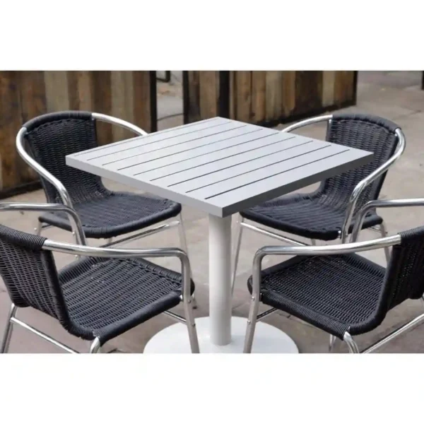 Bolero Cast Iron Round Table Base White - Image 8