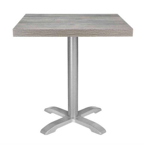 Bolero Pre-Drilled Square Melamine Table Top Ash Grey 700mm - Image 4